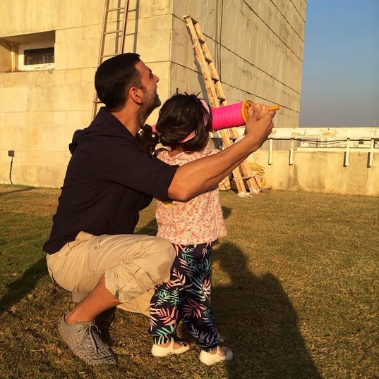 Akshay Kumar with Nitara.