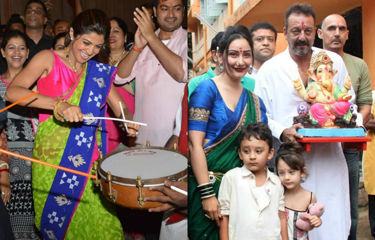 Shilpa Shetty & Sanjay Dutt's farewell to Lord Ganesha