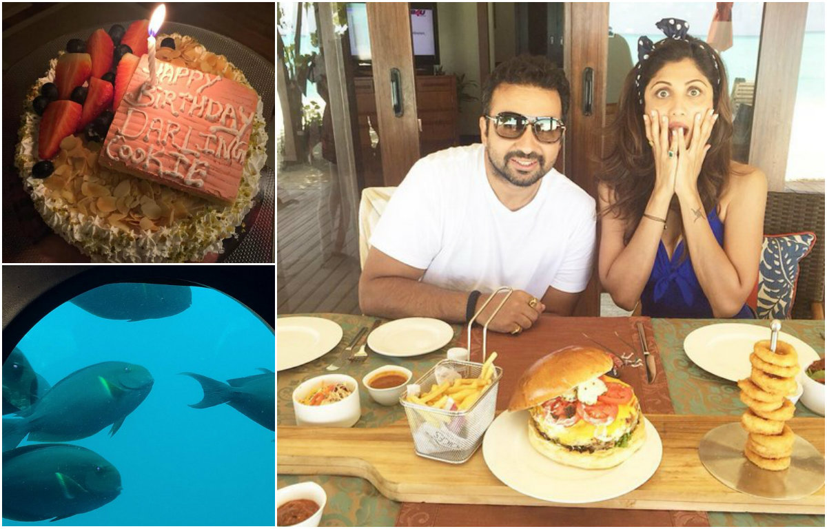 Bollywood's fun loving couple Shilpa Shetty and Raj Kundra vacationing in Maldives