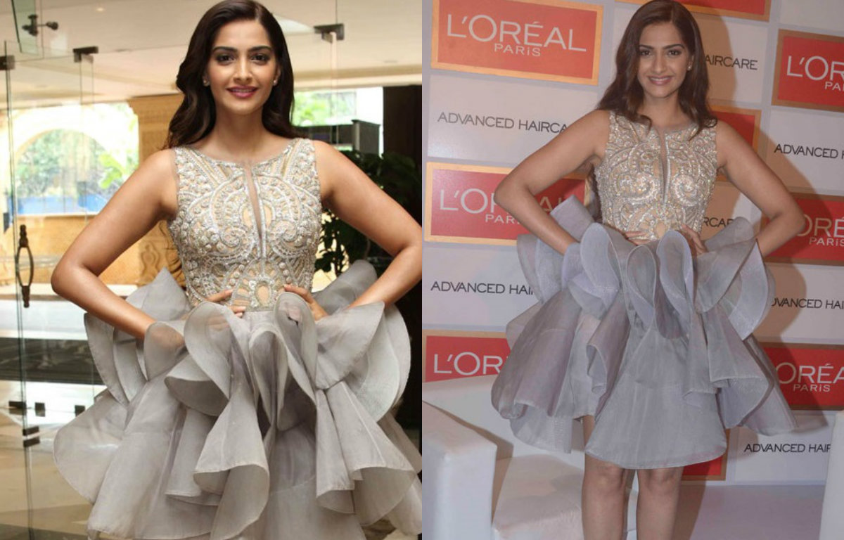 Sonam Kapoor shimmers at Loreal Paris