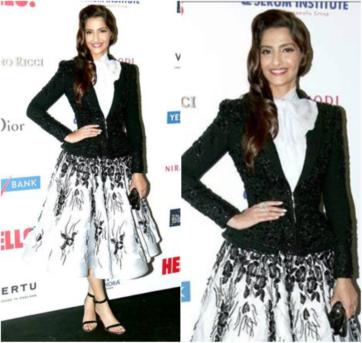 Sonam Kapoor nailed the monochrome look is this elegant attire.