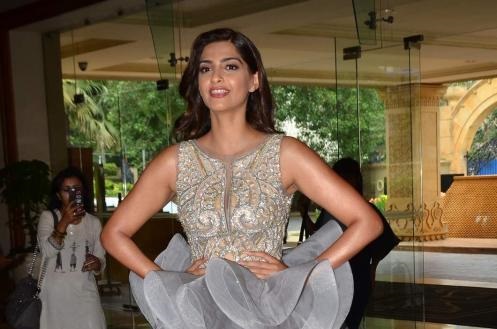 Sonam Kapoor in a silver dress