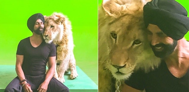 Akshay Kumar with Mufasathe Lion