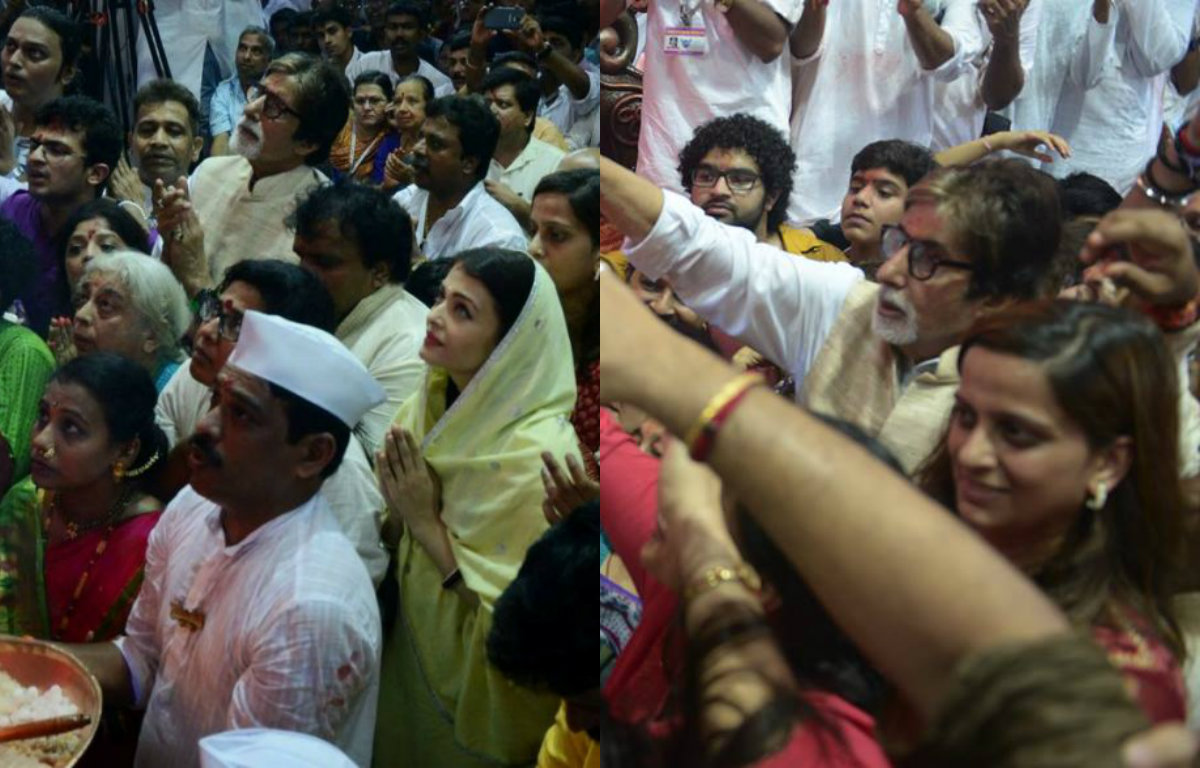 Amitabh Bachchan, Aishwarya Rai visits Lalbaughcha Raja