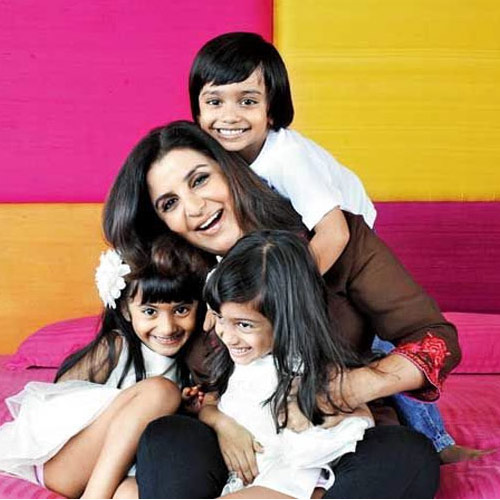 Farah Khan with her kids