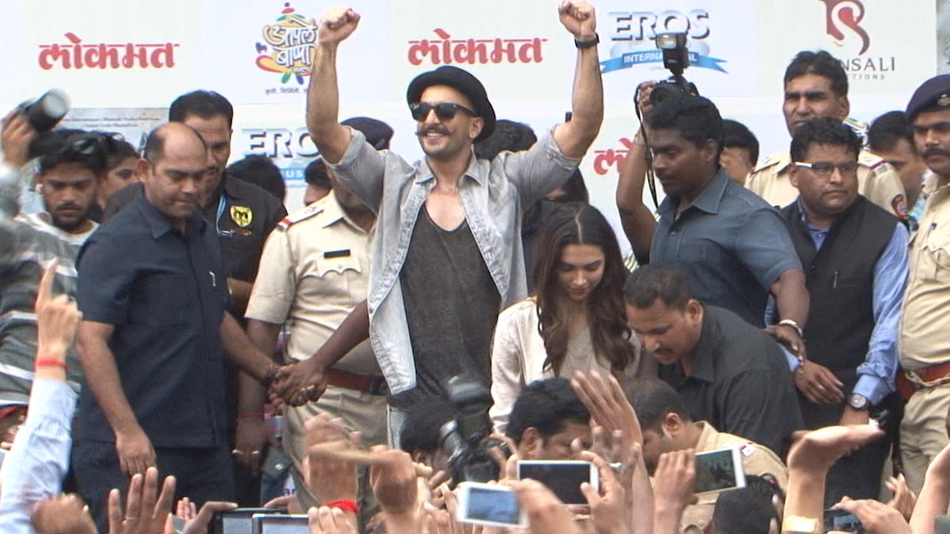 Ranveer Singh and Deepika Padukone during the song