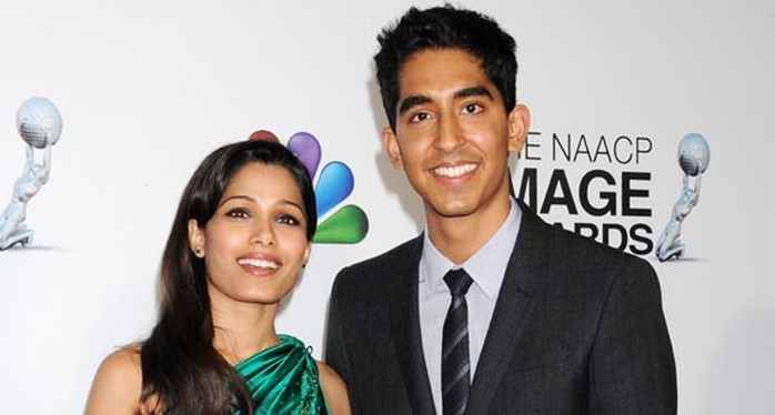 Freida Pinto, Dev Patel at an event