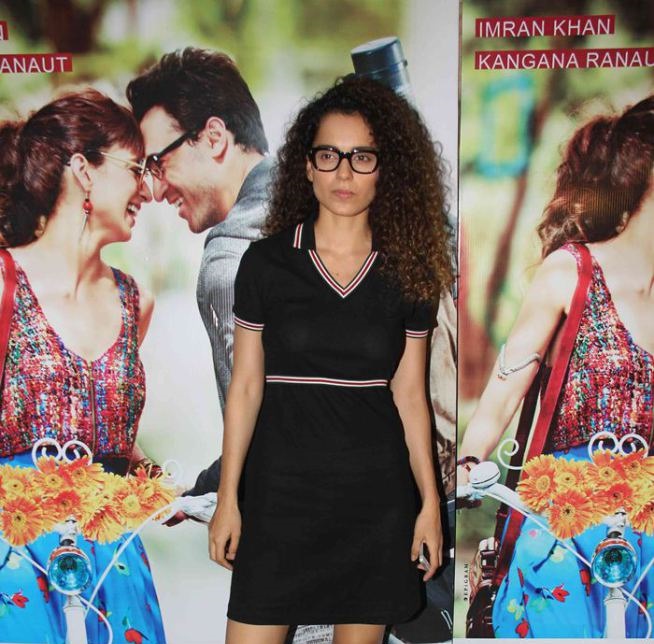 Kangana Ranaut in black dress