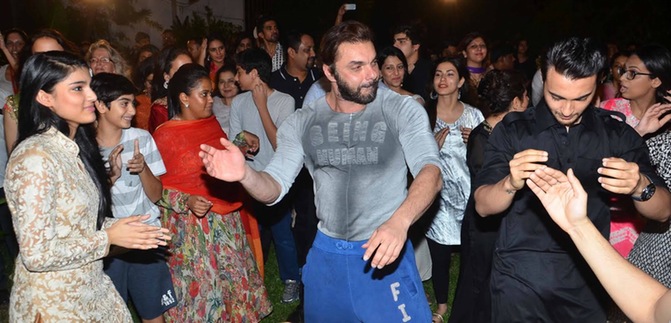 Sohail Khan at Ganpati visarjan