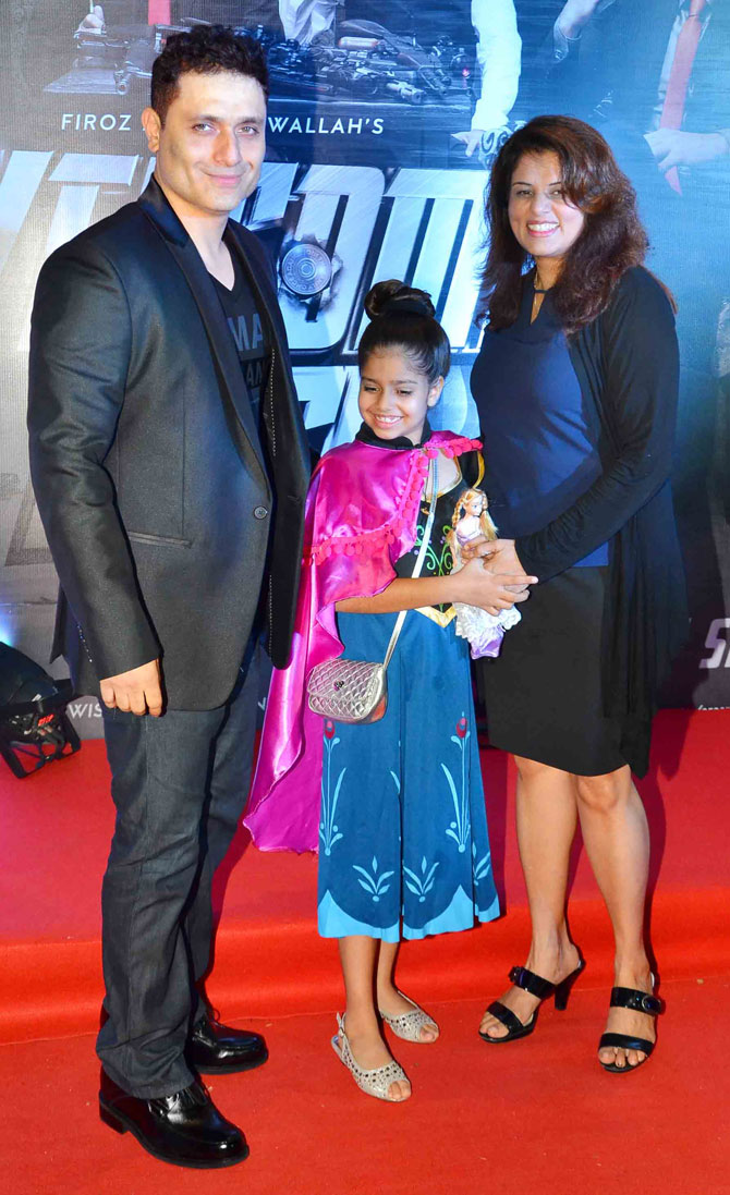 Shiney Ahuja with wife Anupam and daughter Arshiya
