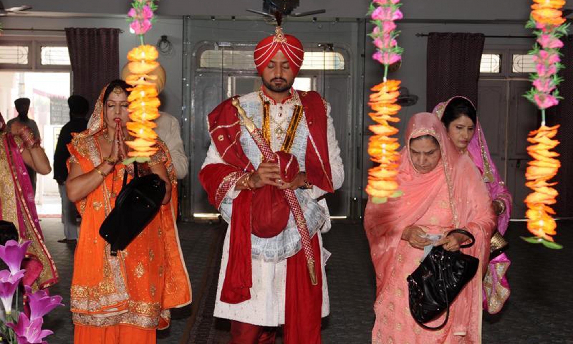 Harbhajan Singh and Geeta Basra on their wedding day.