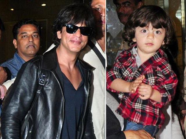 AbRam visits Shah Rukh Khan on 'Dilwale' set | Bollywood Bubble