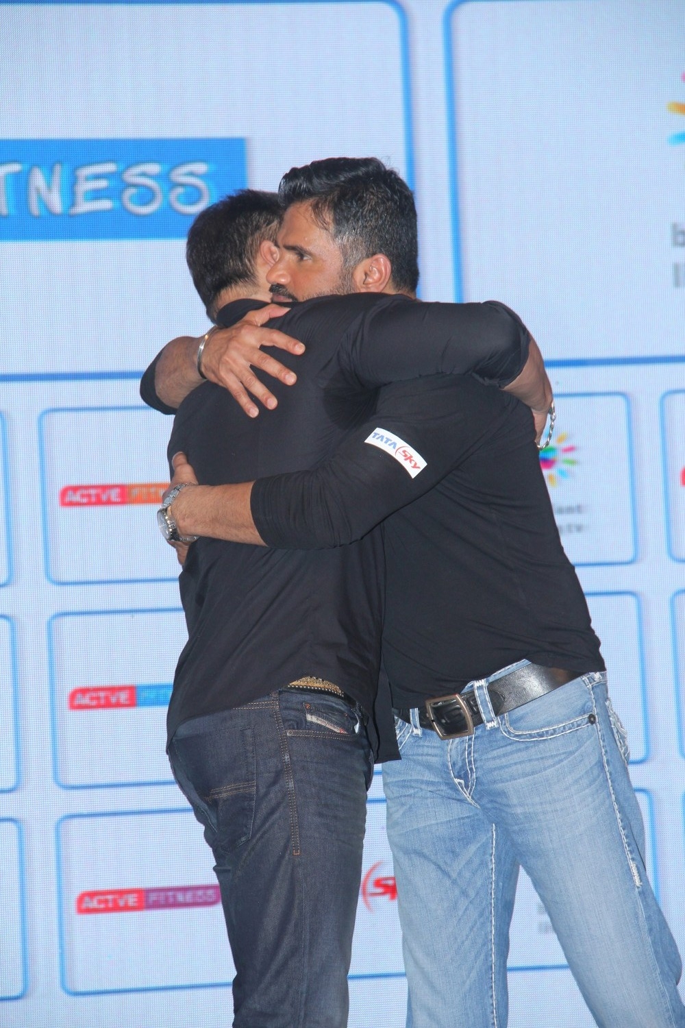 Salman Khan and Suneil Shetty Launches Tata Sky's Health and Fitness Service in Mumbai.