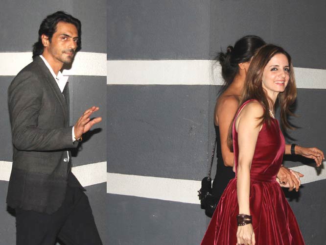 Arjun Rampal and Sussane Khan chilling together.