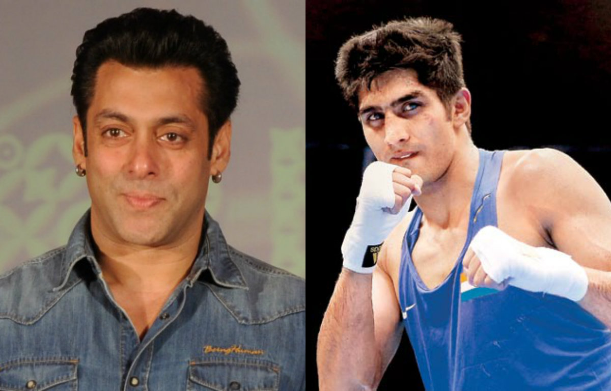 Salman Khan cheers Vijender Singh for first fight