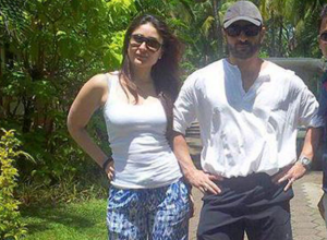 Saif Ali Khan and Kareena Kapoor on a holiday, relaxing
