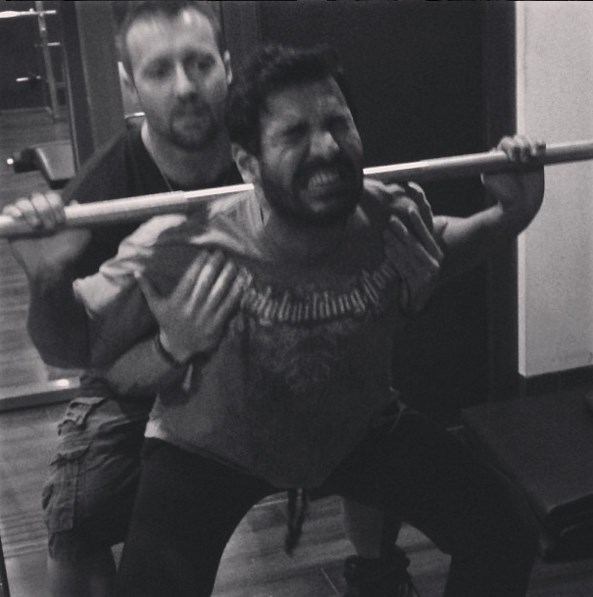 John Abraham working out