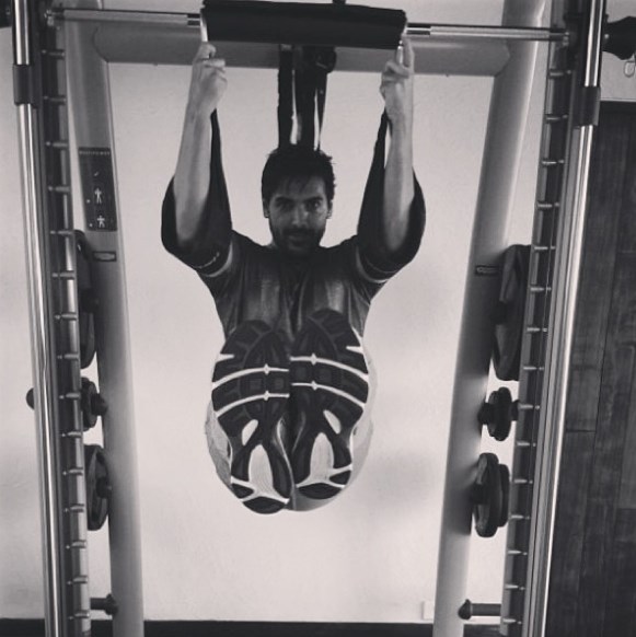 John Abraham working out