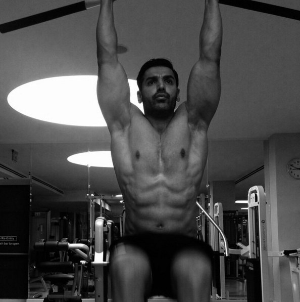John Abraham working out