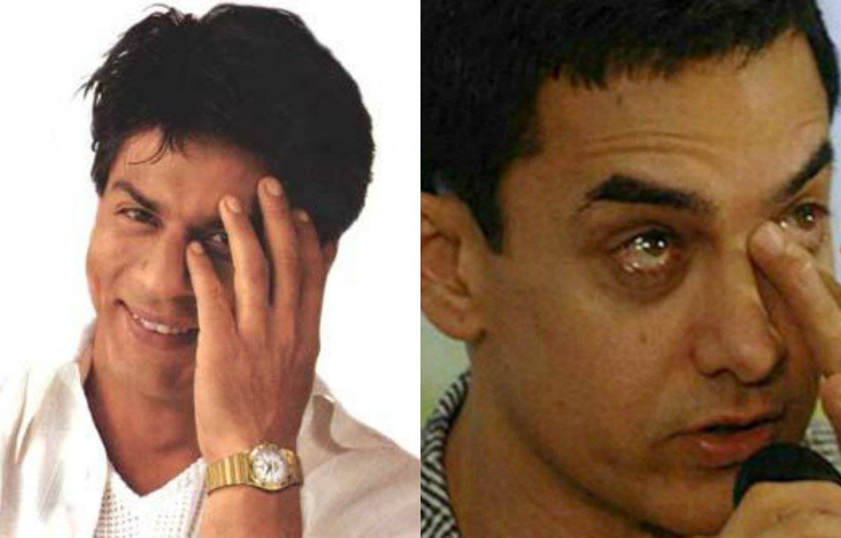 Bollywood actors Shah Rukh Khan and Aamir Khan