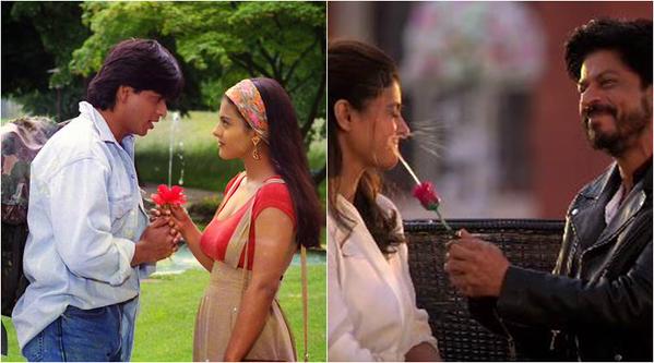 Bollywood actors Shah Rukh Khan and Kajol