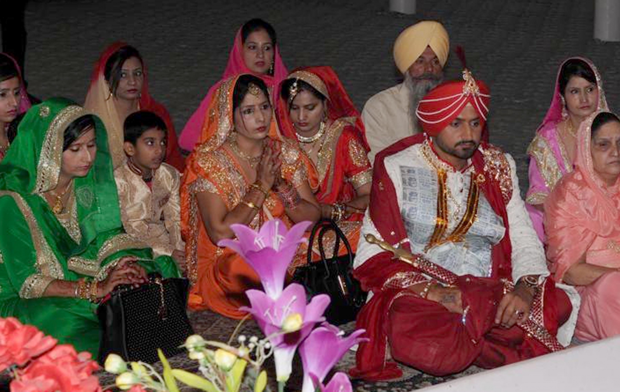 Harbhajan Singh and Geeta Basra on their wedding day.