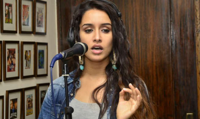 Bollywood actor Shraddha Kapoor singing