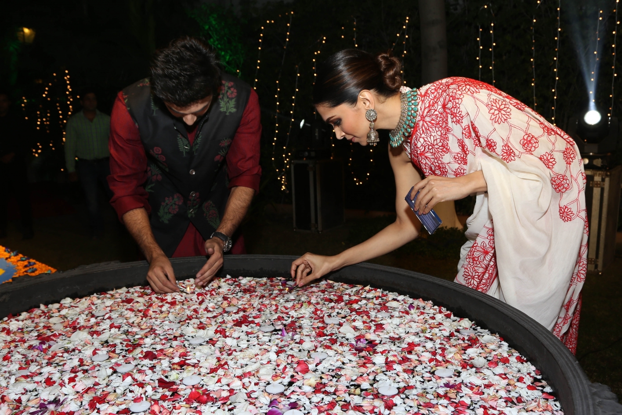 Deepika Padukone and Ranbir Kapoor get playful on Diwali.