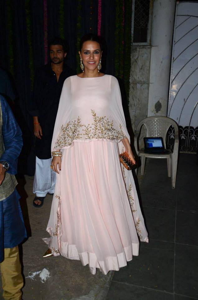 Neha Dhupia at Big B’s Diwali bash.