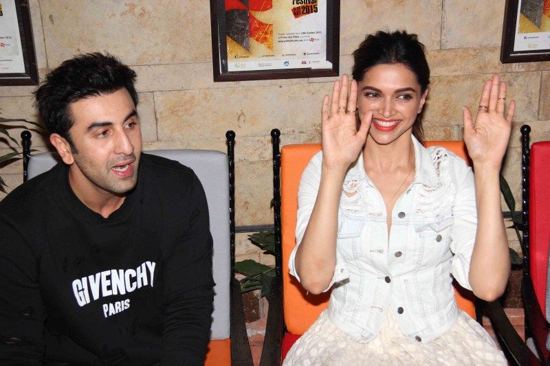 Ranbir Kapoor Deepika Padukone at prithvi theaters for Tamasha