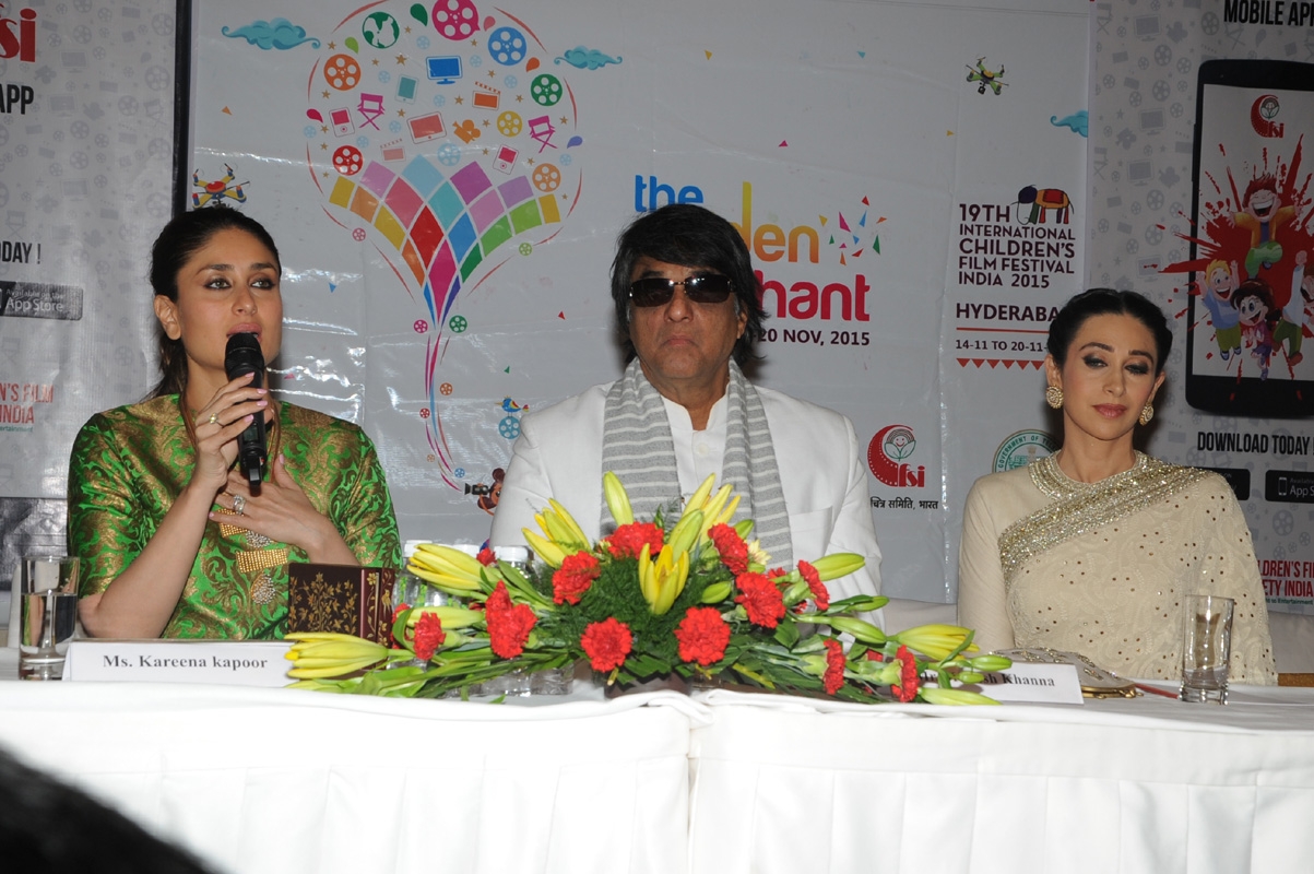 Karisma, Kareena and Mukesh Khanna