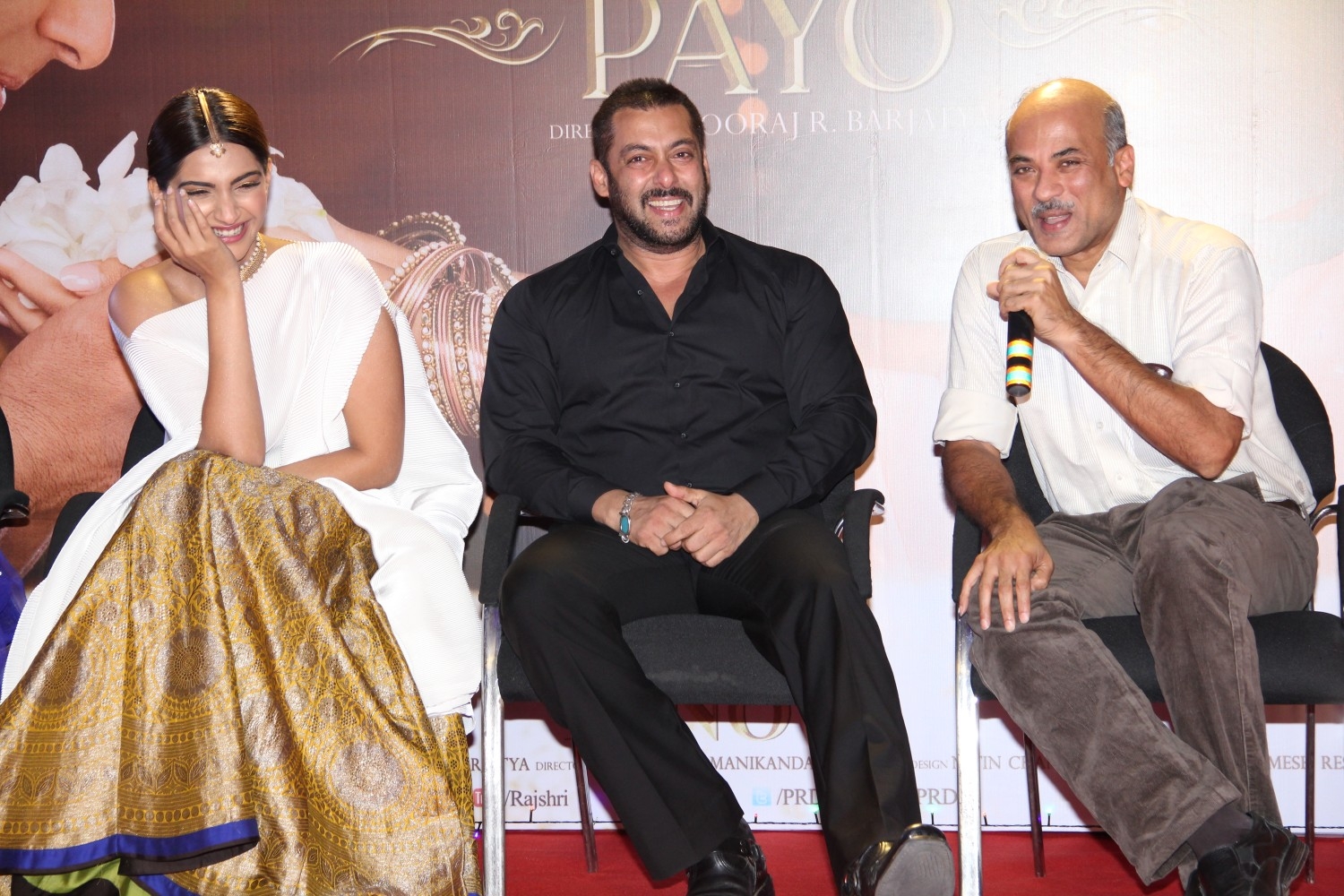 Sonam Kapoor, Salman Khan and Sooraj Barjatya