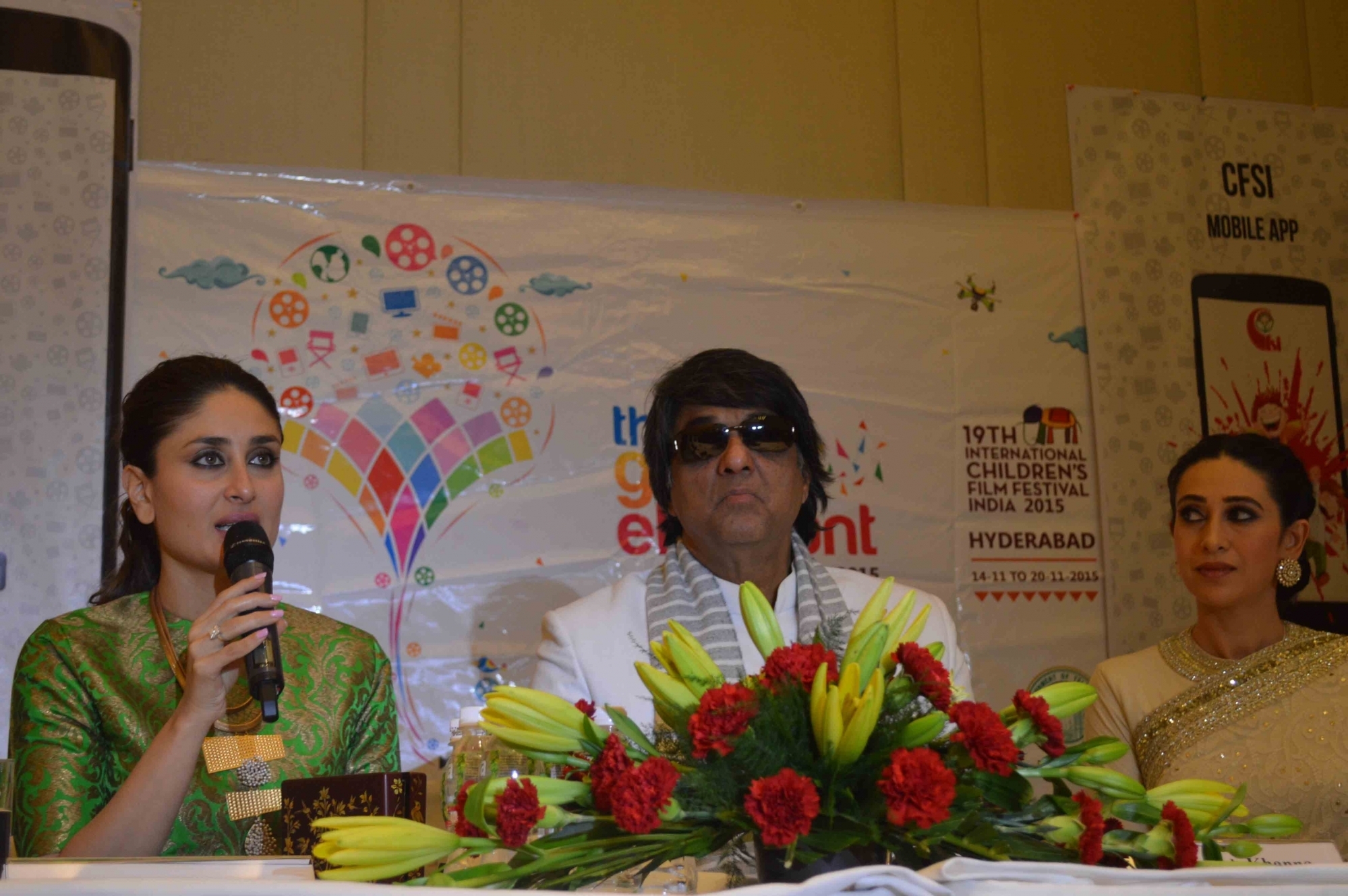 Karisma, Kareena and Mukesh Khanna