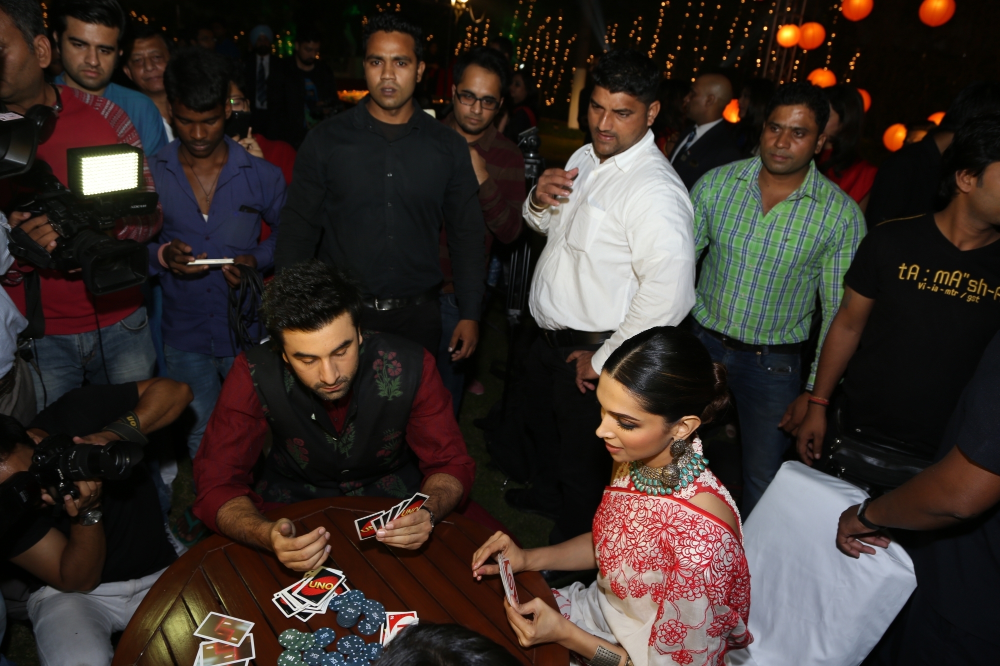 Deepika Padukone and Ranbir Kapoor get playful on Diwali.