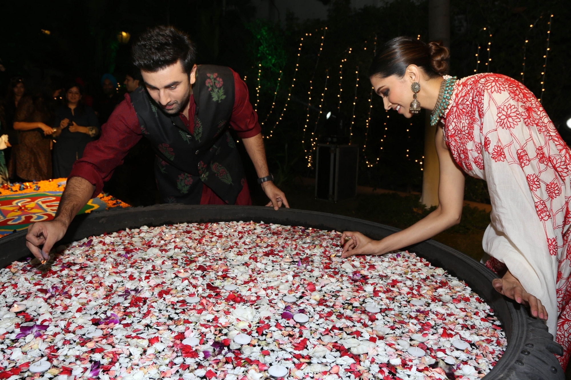Deepika Padukone and Ranbir Kapoor get playful on Diwali.