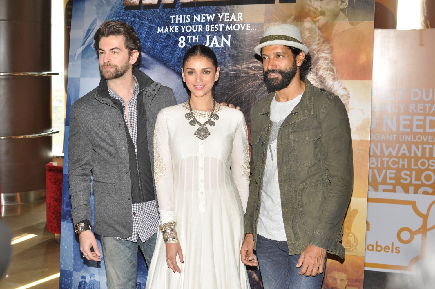 Neil Nitin Mukesh Aditi Rao Hydari and Farhan Akhtar