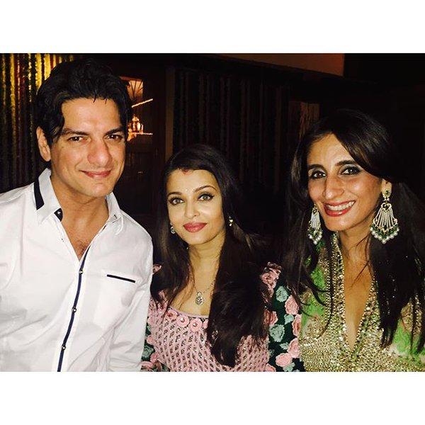 Aishwarya Rai with friends on Diwali