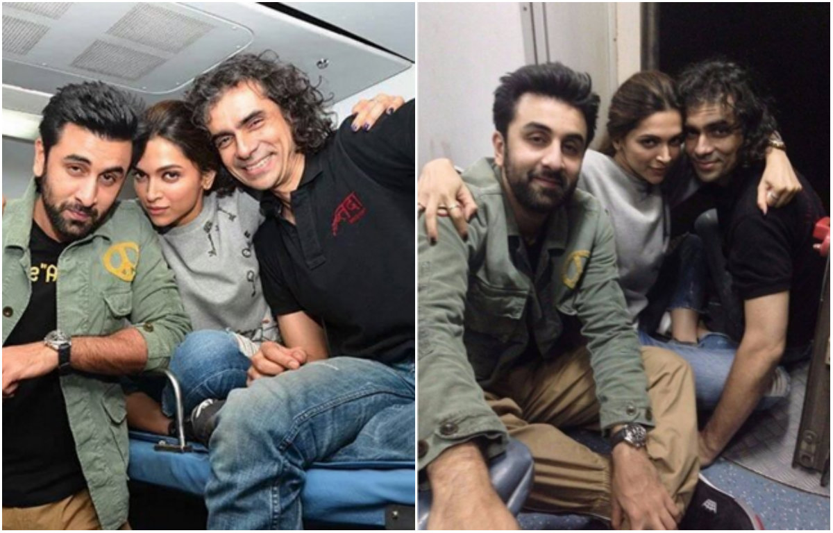 Deepika and Ranbir in train