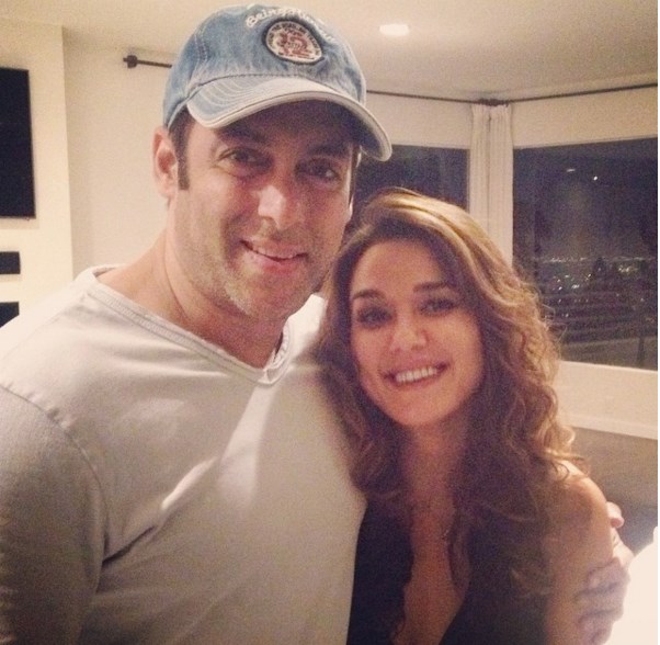 Preity Zinta with Salman Khan