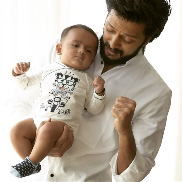 Riteish Deshmukh with son