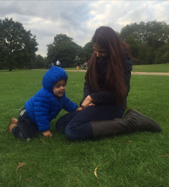Genelia with son