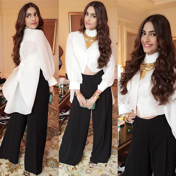 Sonam Kapoor monochrome look