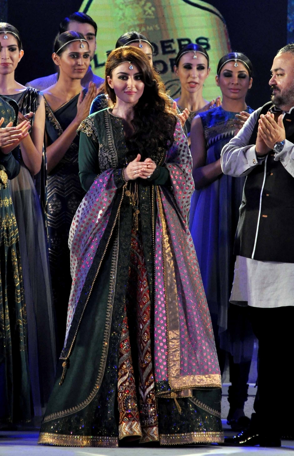 Soha Ali Khan donned the finale design for JJ Valaya at Blenders Pride Fashion Tour.