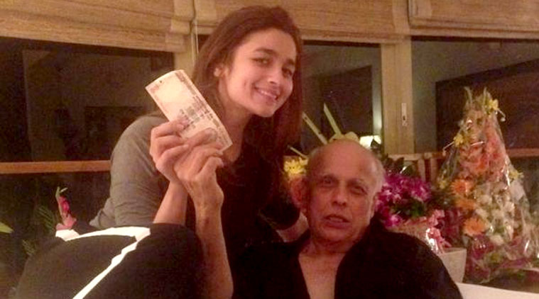 Alia Bhatt with Mahesh Bhatt