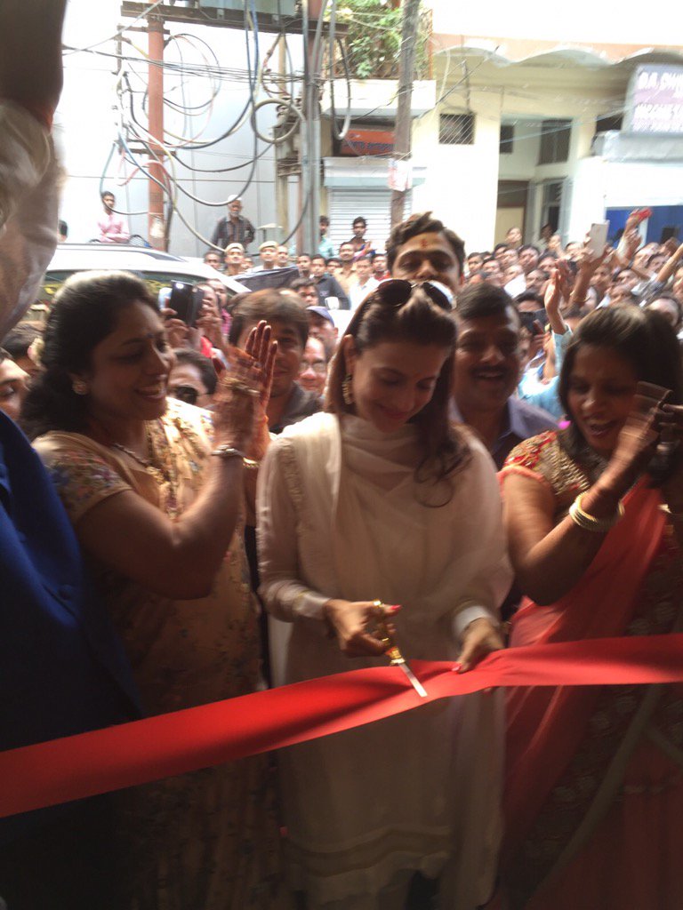 Bollywood actor Ameesha Patel at a store launch