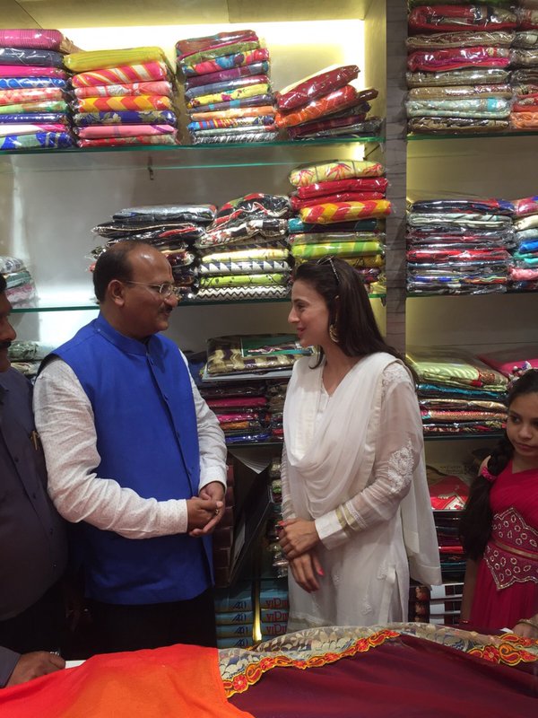 Bollywood actor Ameesha Patel at a store launch