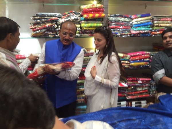 Bollywood actor Ameesha Patel at a store launch