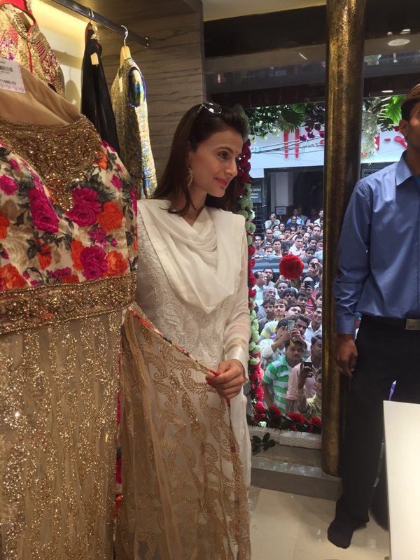 Bollywood actor Ameesha Patel at a store launch