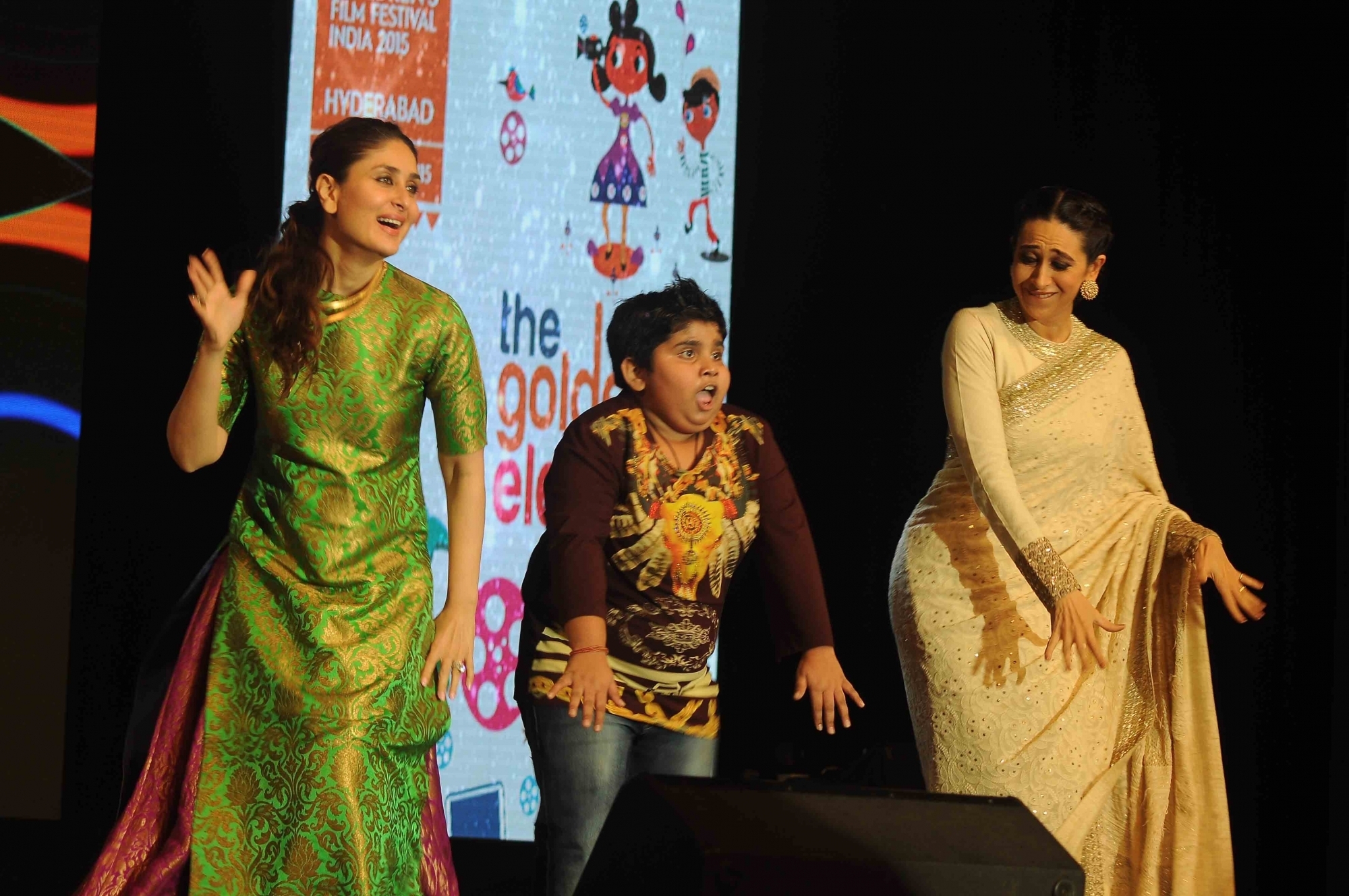 Karisma, Kareena and Mukesh Khanna