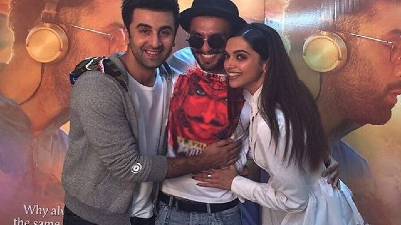 Ranveer Singh Ranbir Kapoor & Deepika Padukone